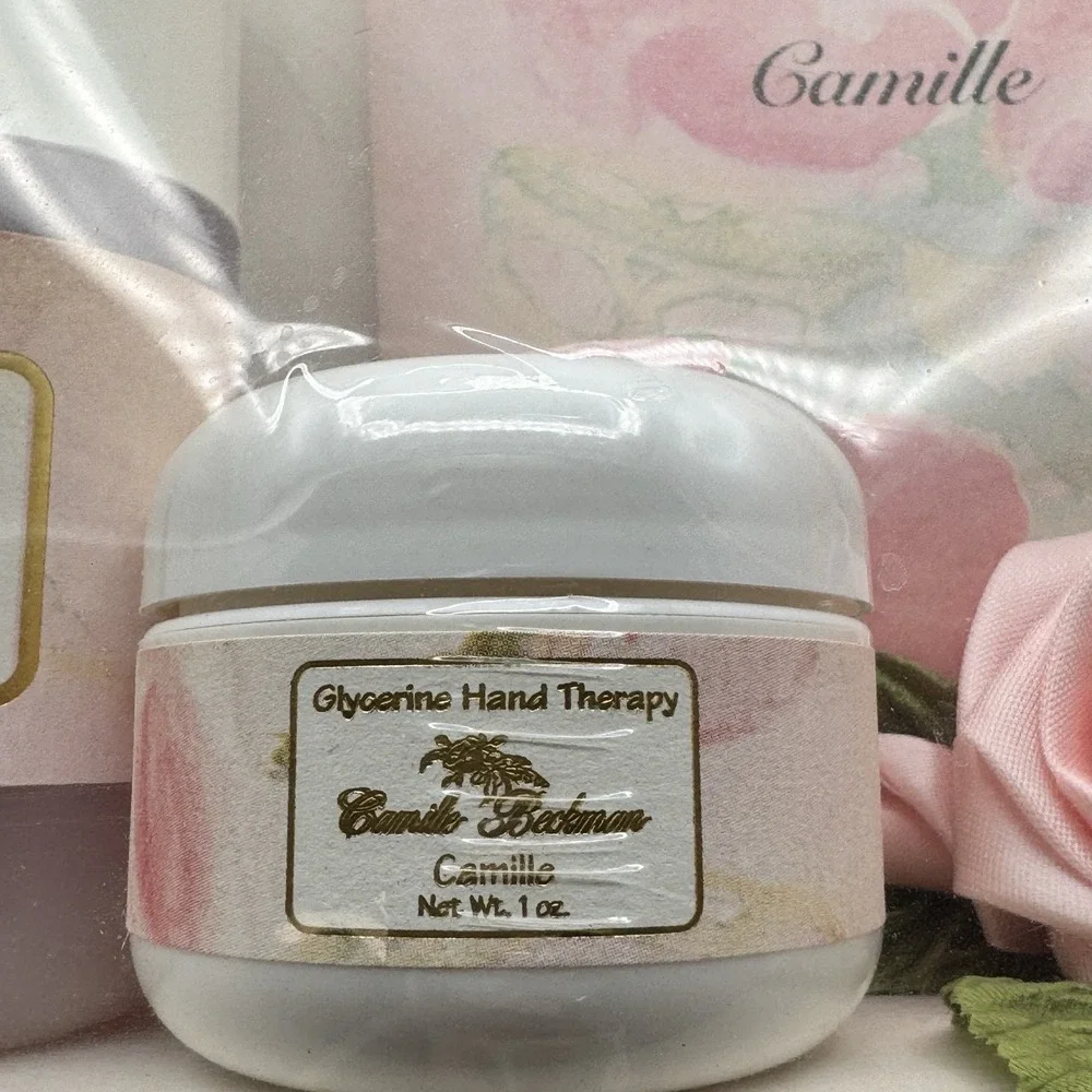 Vtg‎ Camille Beckman Bath Gift Set Bubble Bath Glycerin Hand Therapy Body Cream